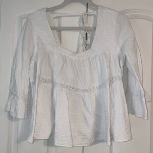 White Babydoll Style Top